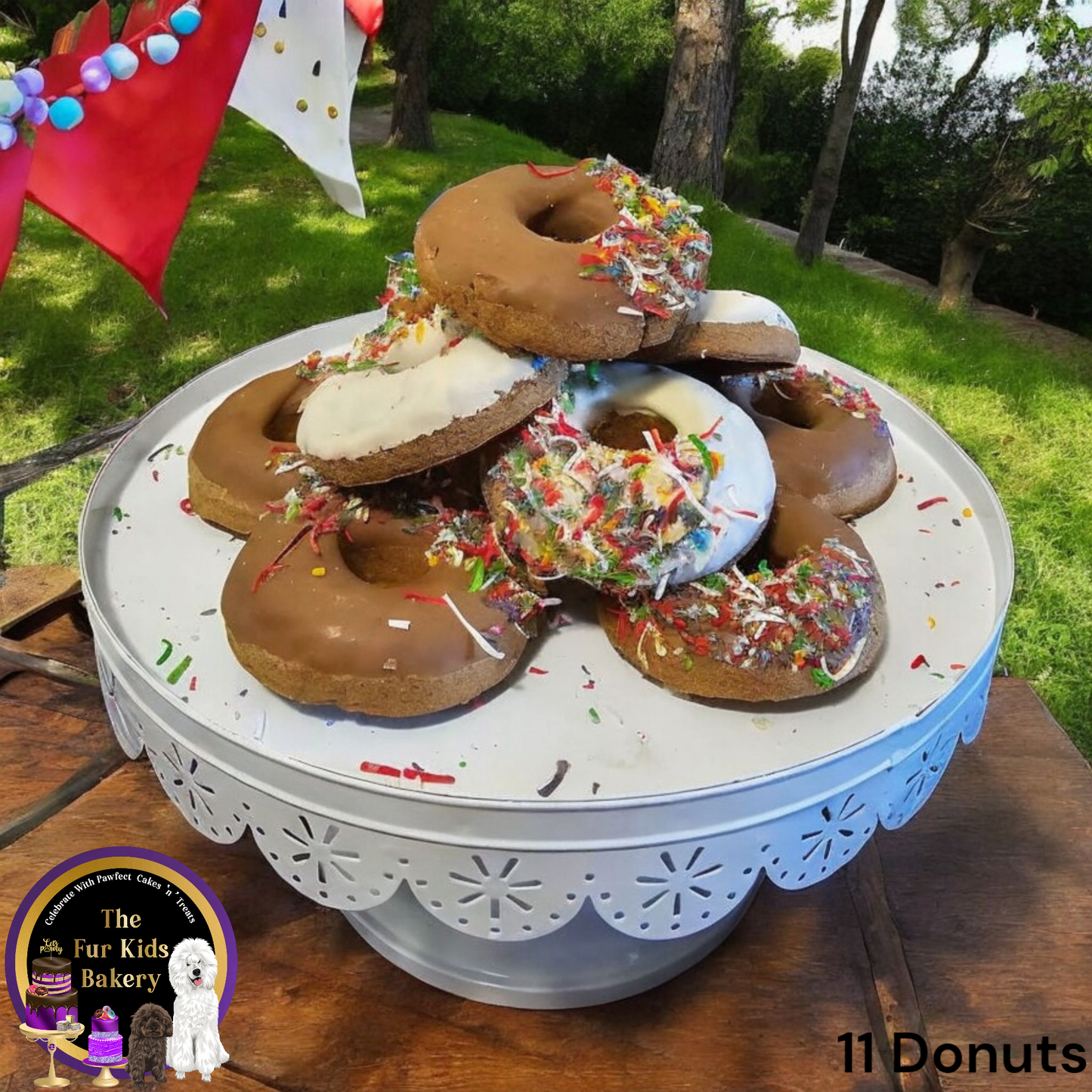 Doggy Donuts, Dog Donuts that are healthy not just for fun. Gluten & Grain Free. No added sugar, coconut sprinkles NOT 100 & 100s