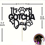 Dog cake topper - gotcha day