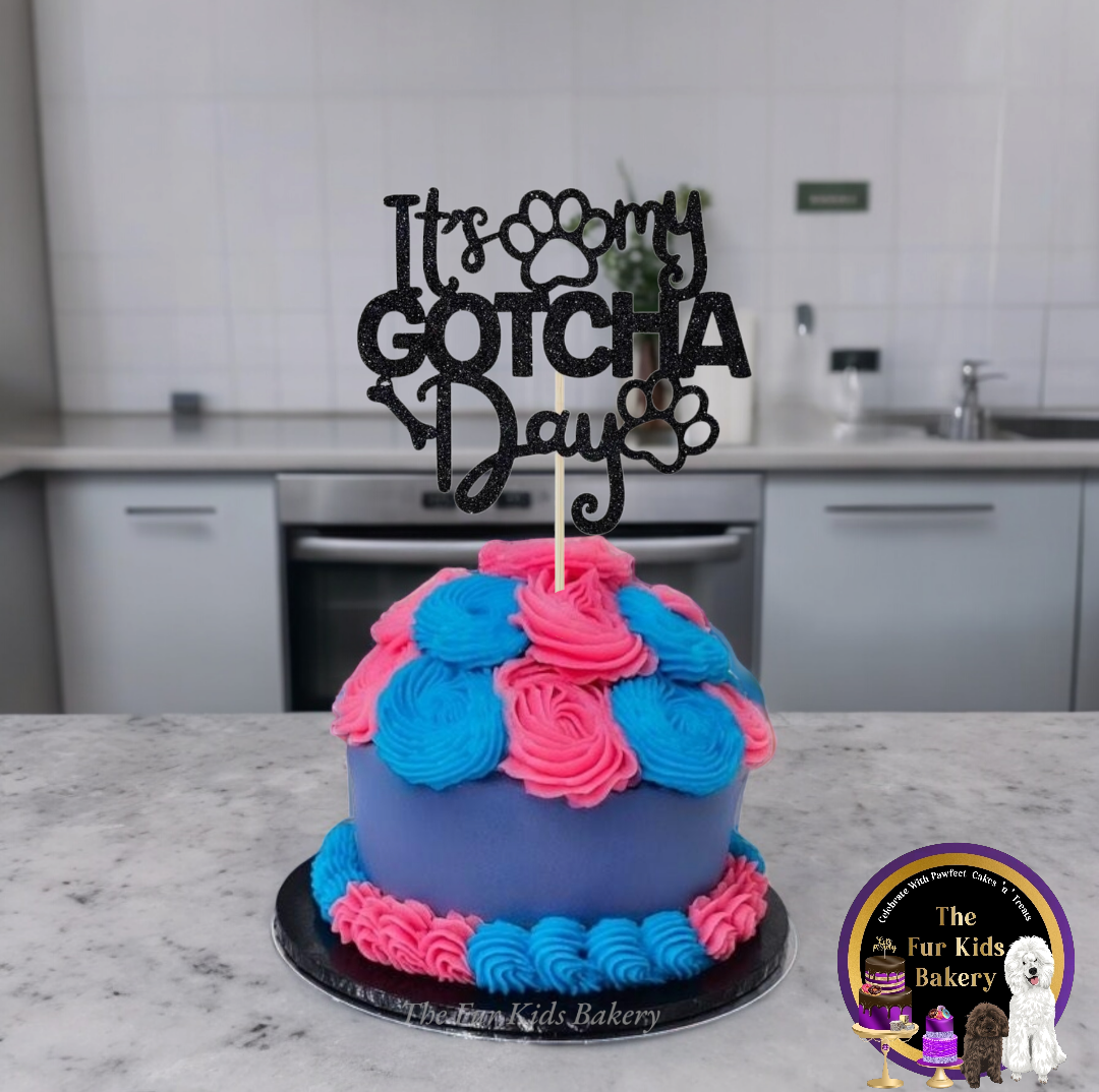 Dog cake topper - gotcha day