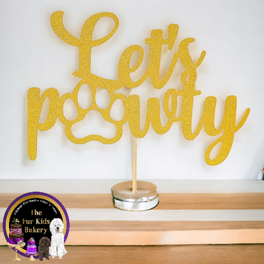 Let's Pawty Cake Topper